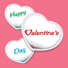 Happy Valentine's Day lettering Greeting Card N9