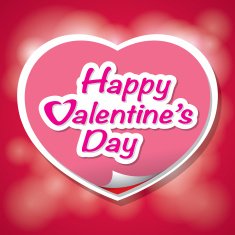Happy Valentine's Day lettering Greeting Card N11