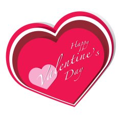 Happy Valentine's Day lettering Greeting Card N13