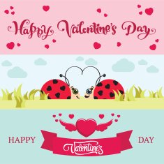 Different Valentine's day banners