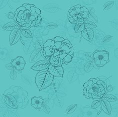 Seamless pattern of flowers N36