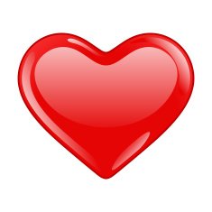 Red glossy heart N4
