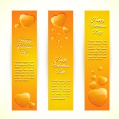 Valentine's Day Cards Banners set Design concept N5