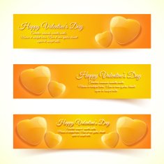 Valentine's Day Cards Banners set Design concept N9