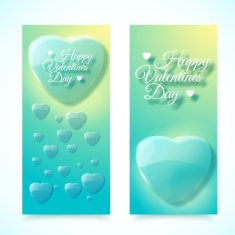 Valentine's Day Cards Banners set Design concept N11