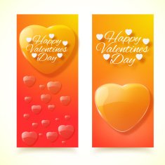 Valentine's Day Cards Banners set Design concept N13
