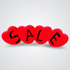 Sale on the gray background