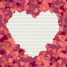 postcard from hearts for Valentine's day