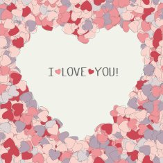 postcard from hearts for Valentine's day N2