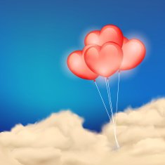 Heart Balloon in Cloudscape