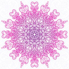 Vector Valentine's day lacy ornament N2