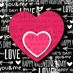 black background with red valentine heart and wishes text N2