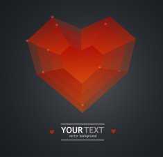Heart flat Valentines day card vector background N2