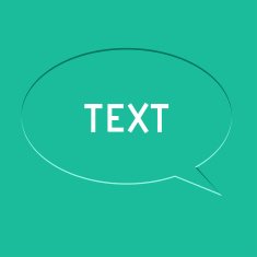 Speech bubble Blue Flat design N2