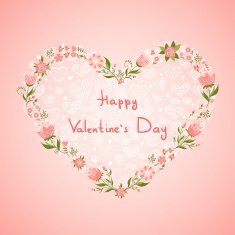 Valentines day card Frame heart N4