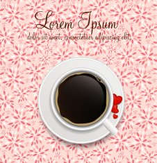 coffee invitation background vector illustration N5