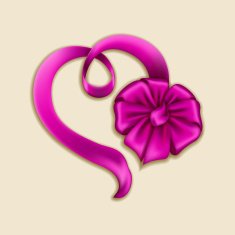 Hearts from ribbon Valentine's day background N5