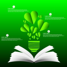 Light bulb in Green heart