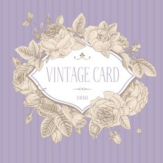 Vector vintage postcard N5