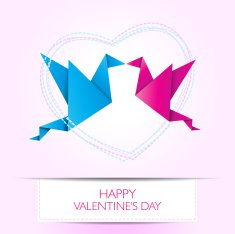 Valentine's card with text and heart shape Vector ilustration N36
