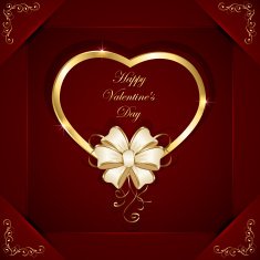Heart with beige bow
