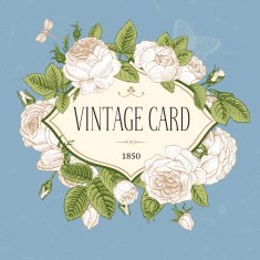 Vector vintage postcard N6
