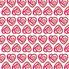 Red Heart and Rose pattern wallpaper for background