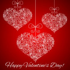 Valentine's card with elegant heart