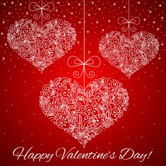 Valentine's card with elegant heart N2