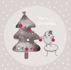 merry christmas and bird N2