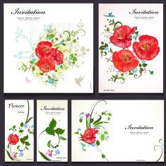 Set of floral cards for your design N10