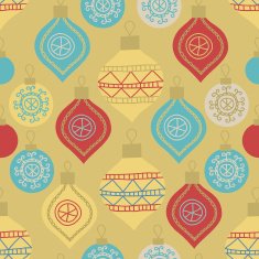 Seamless pattern with christmas decorations N3