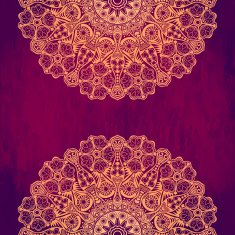Vintage invitation card with lace ornament N47
