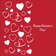 Valentine's background with many white hearts N7