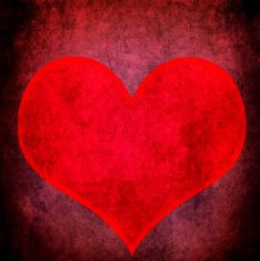 Grunge red heart