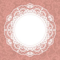 Elegant doily on lace gentle background N25