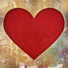 red heart on grunge background N2