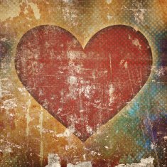 red heart on grunge background N3