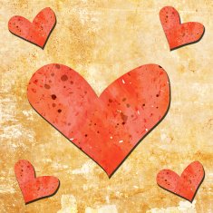 hearts on grunge background N6
