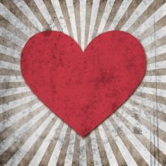 grunge heart with abstract stains