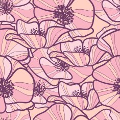 Seamless pattern with poppy N3