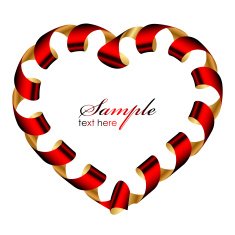heart frame from ribbon