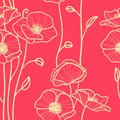 Seamless pattern with poppies N7