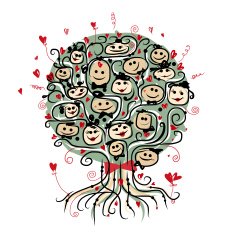 Party tree with ladies and gentlemen for your design N2