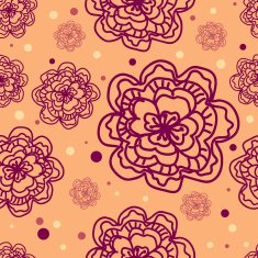 Seamless pattern with abstract flowers N31