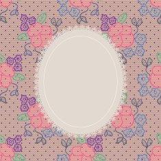 Elegant doily on lace gentle background N26