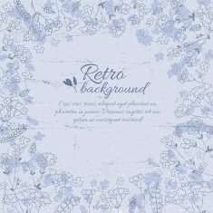 Vintage flowers background with text field N6
