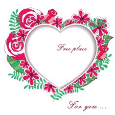 heart of roses with space for text N2