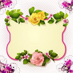 Mirror with roses N3