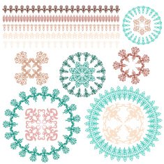 borders brushes decorative frames with ornaments